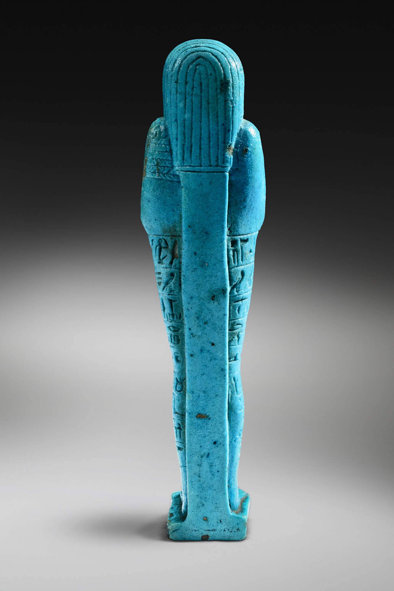 Uixebti de Psamètic
Baixa Època, dinastia XXVI (664-525 aC)
Faiança
Alçada: 18 cm
Inv.: MEB E-648