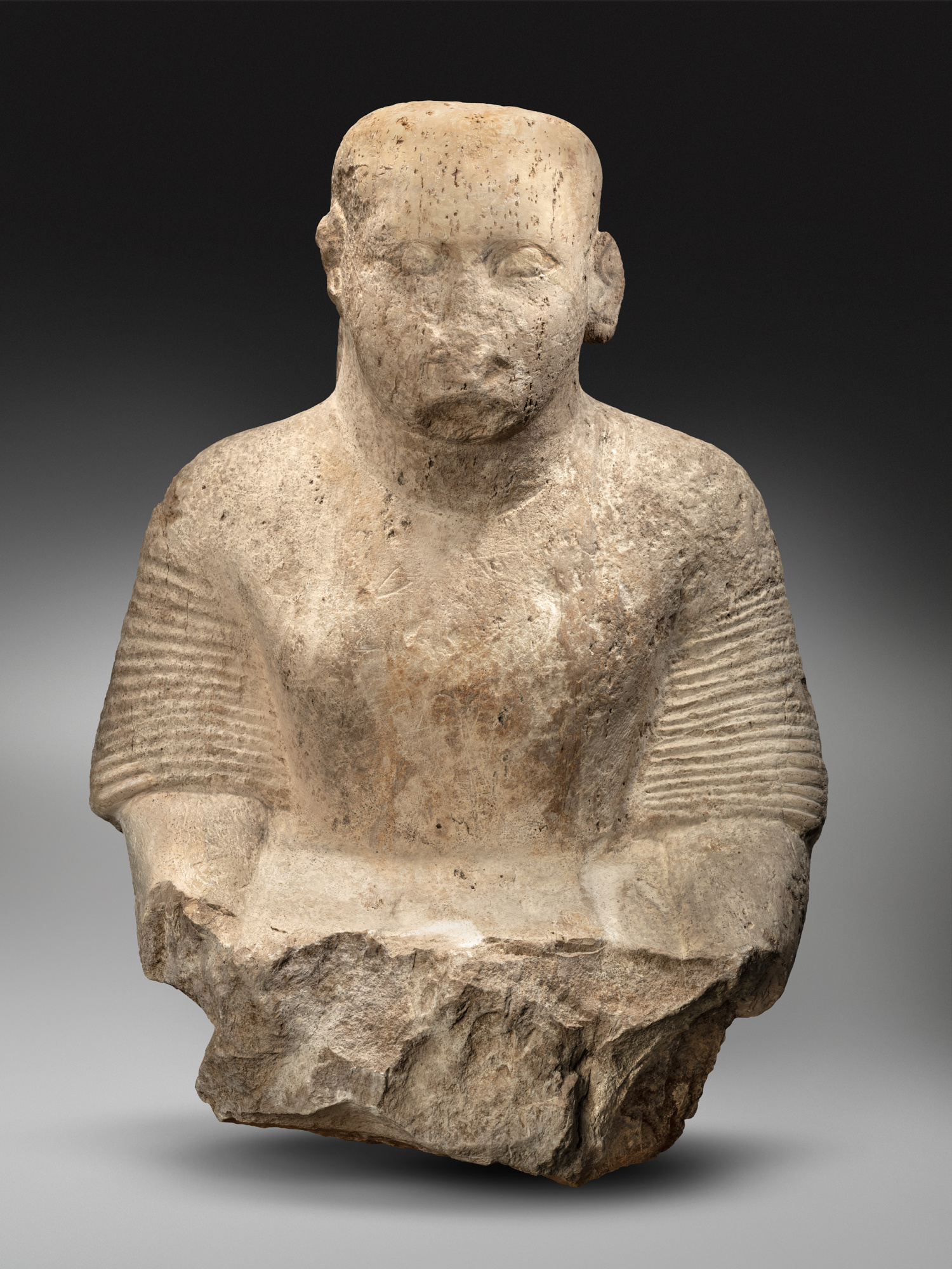 Estàtua d'un noble ramèssida
Regne Nou, Dinastia XIX (1307-1196 aC)
Pedra calcària
Alçada: 63 cm
Inv.: MEB E-1134