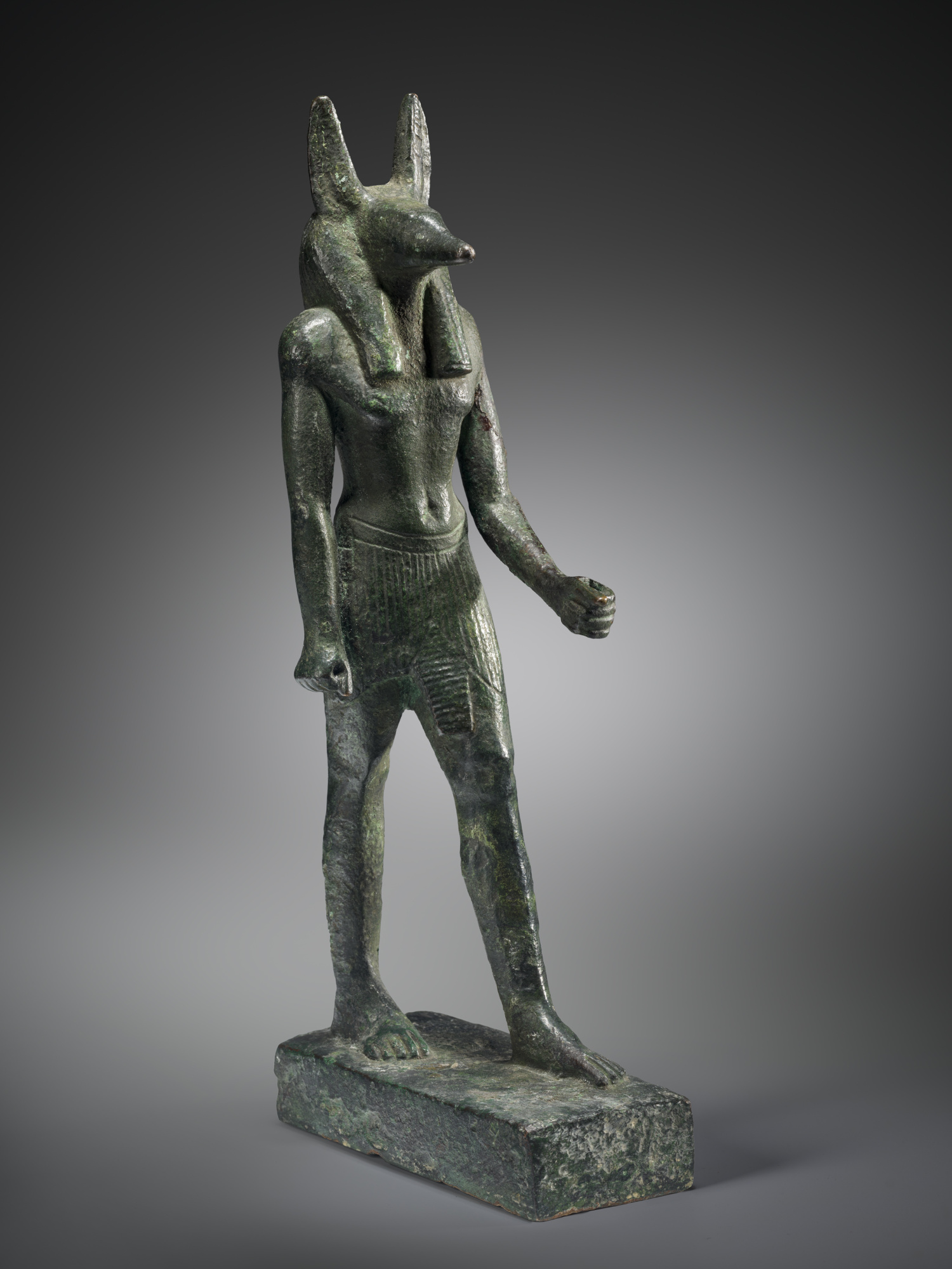 Anubis
Baixa Època (715-322 aC)
Bronze
Alçada: 22 cm
Inv.: MEB E-1266