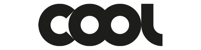 Logotipo de la marca en fondo blanco con texto “cool” en negro.